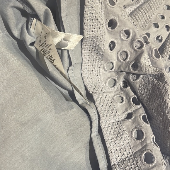 ASOS DESIGN PREMIUM PLUNGE BRODERIE TIERED MIDI DRESS WITH BUTTON NECK WITH - Picture 12 of 12